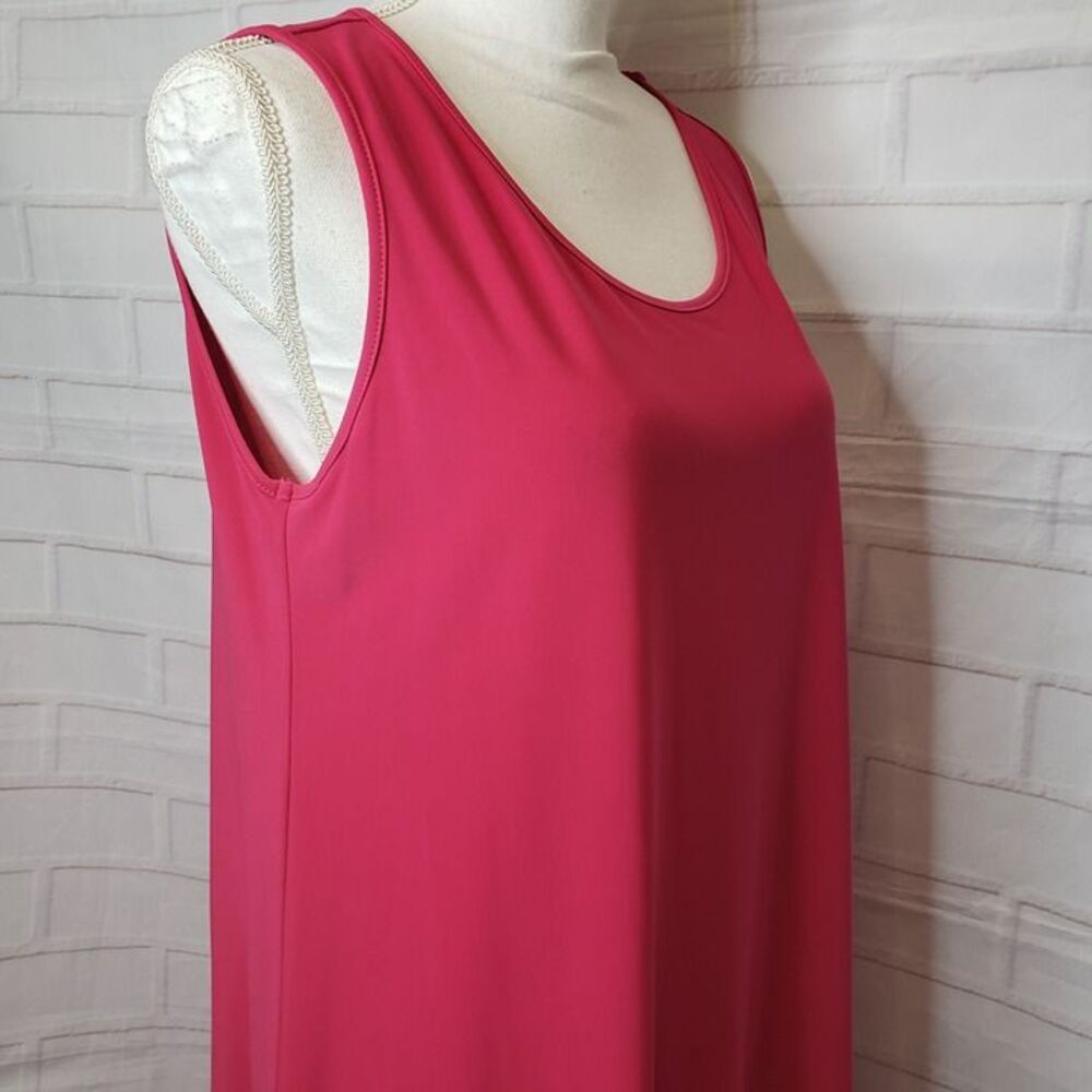 Sun Kim Sleeveless Pink Asymmetrical Scoop-Neck Dress New Size M Easy Casual - Picture 3 of 9